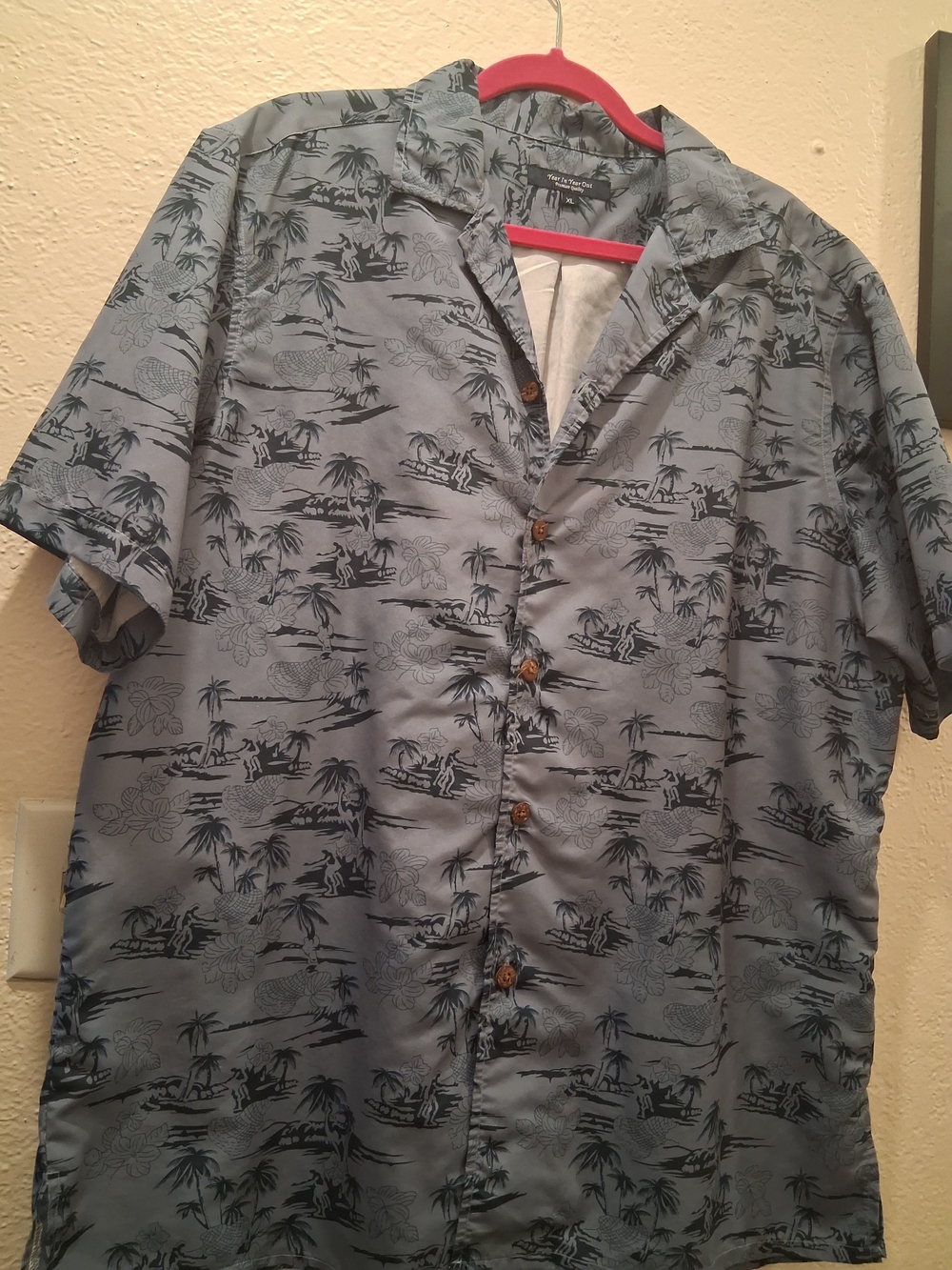 Men's Light Blue Casual Short-Sleeve Button-Down Shirt